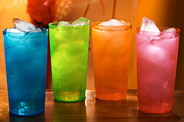 Coloured Soft Drinks Glasses